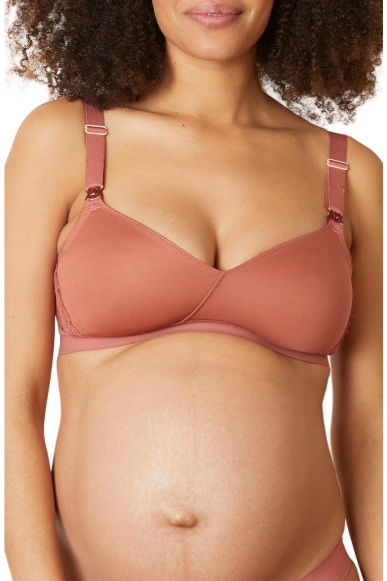 Serena Maternity and Nursing Bra, Main, color, TERRACOTTA