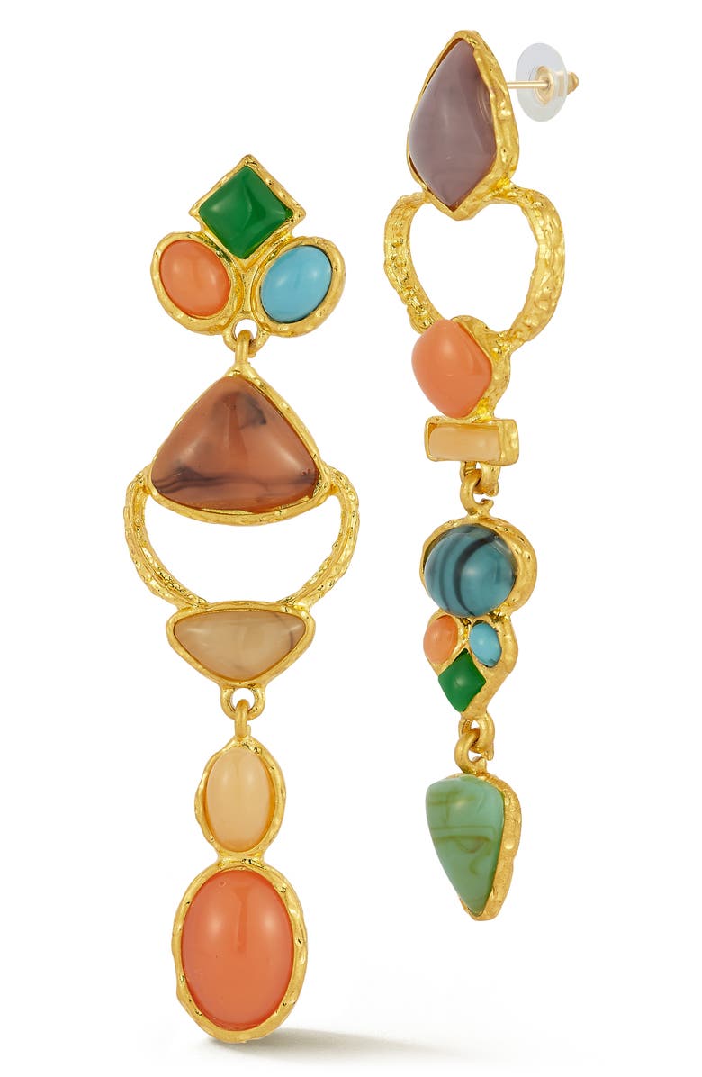 SPHERA MILANO Statement Drop Earrings, Main, color, Gold