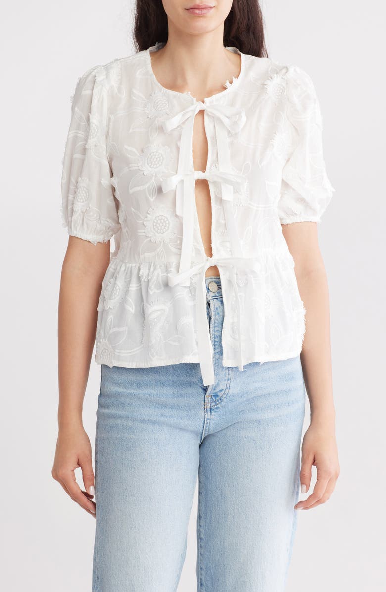 Forgotten Grace Floral Tie Top, Main, color,