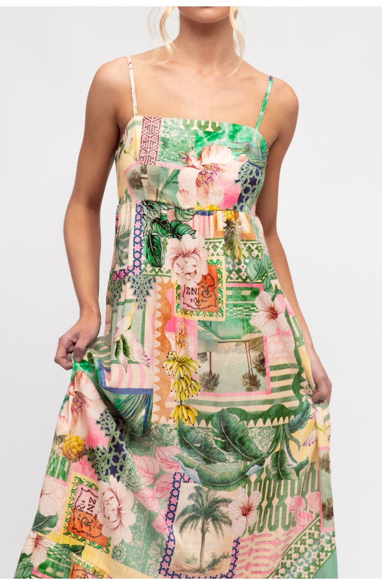 PAPER HEART San Paulo Maxi Dress, Alternate, color, Green