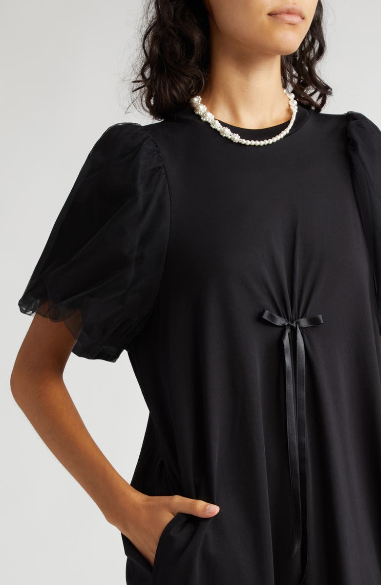 Simone Rocha Tulle Puff Sleeve Shirt Dress, Alternate, color,