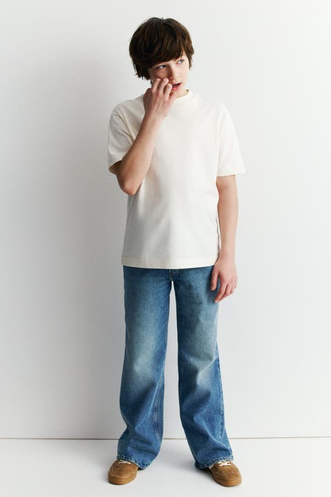 Loose Fit Bootcut Leg Jeans