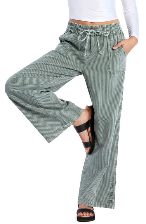 Billy T Hero High Waist Wide Leg Pants In Army Rr Stripe