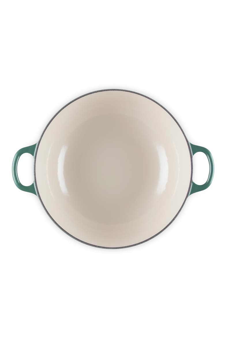 Holly Collection Traditional 4.5-Quart Enamel Cast Iron Dutch Oven with Lid, Alternate, color, ARTICHAUT