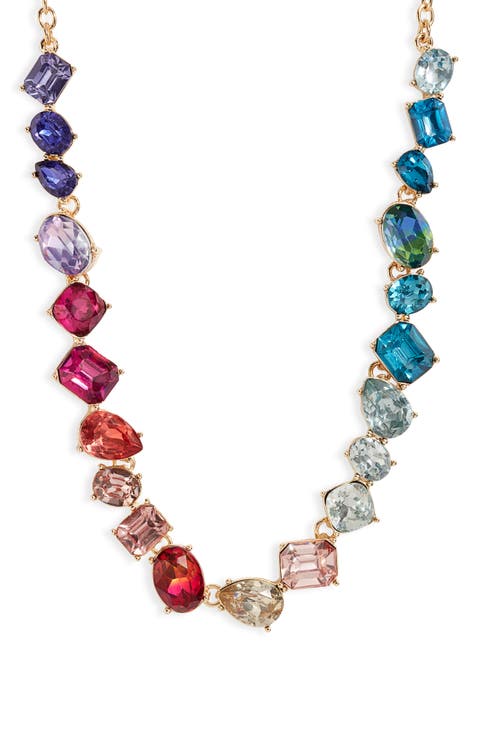 Mixed Cut Crystal Collar Necklace