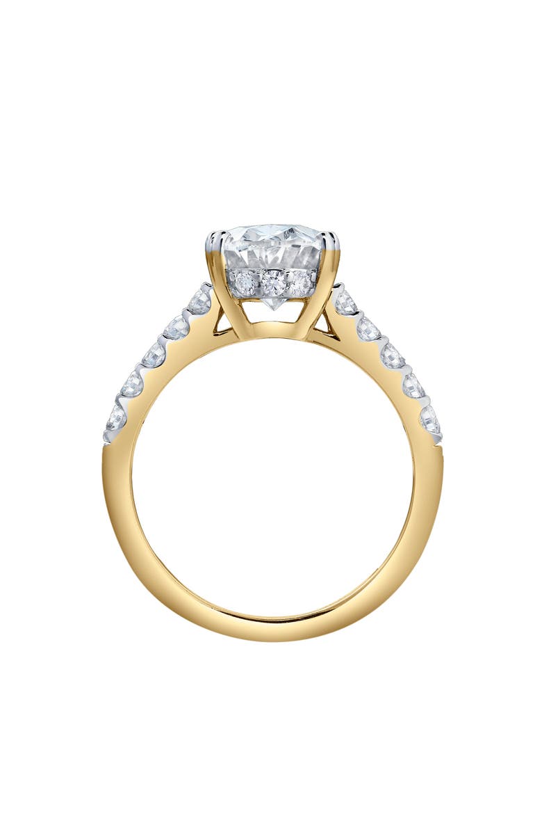 LuvMyJewelry Isidora 3.5 Cts 14K Yellow Gold Oval Lab Grown Diamond Hidden Halo Engagement Ring, Alternate, color, 14K Yellow Gold