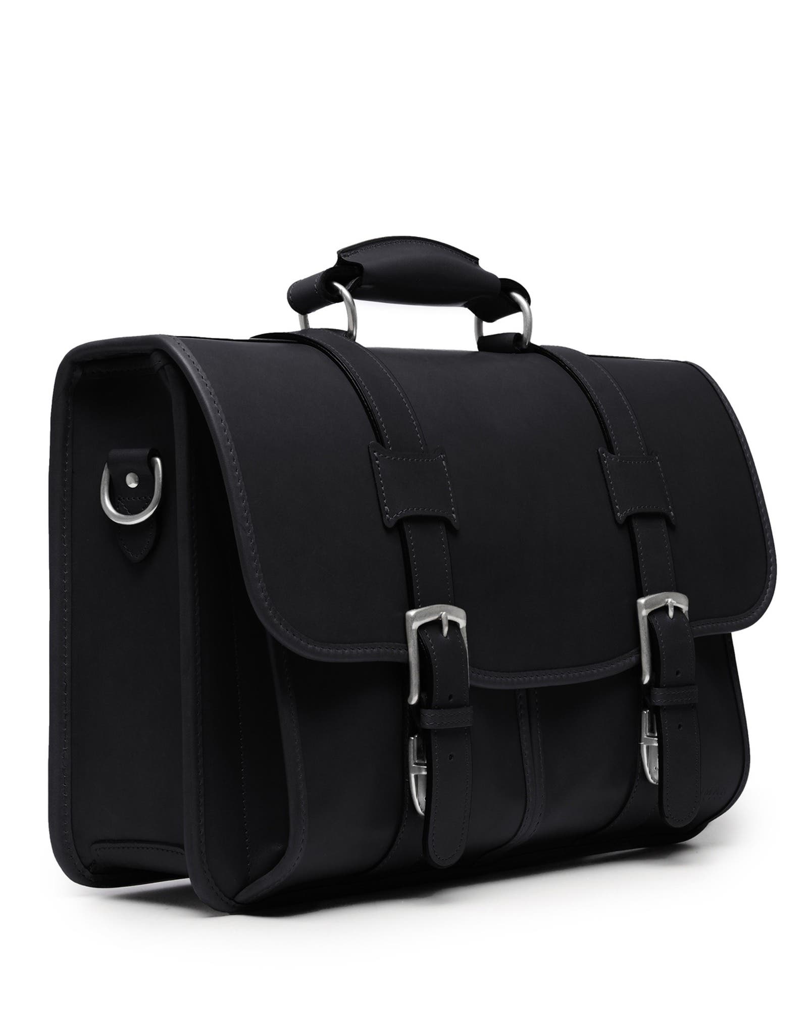 Garfield Leather Briefcase, Alternate, color, Black