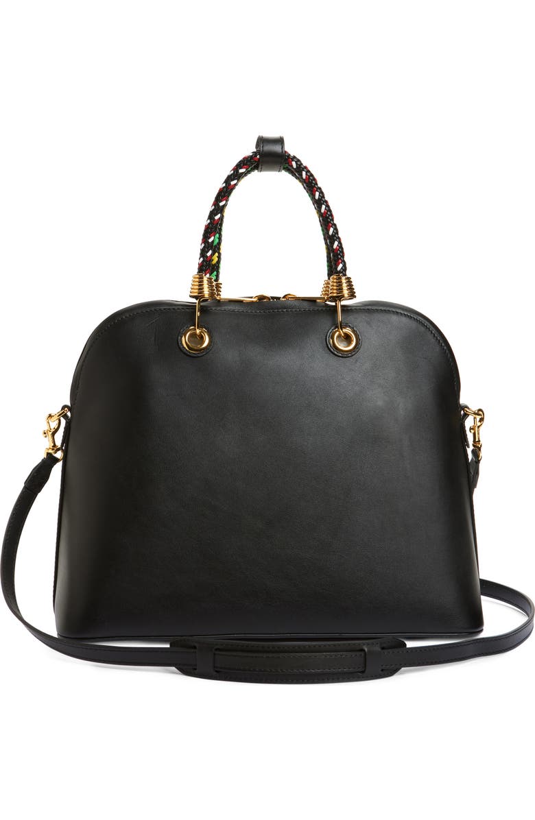 Moschino Braided Cord Leather Handbag, Alternate, color,