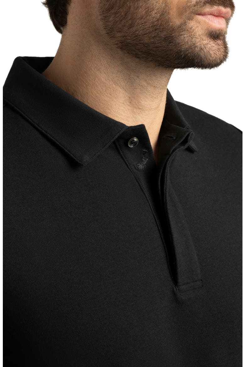 Biscayne Slim Fit Cotton Blend Piqué Golf Polo, Alternate, color, BLACK BEAUTY