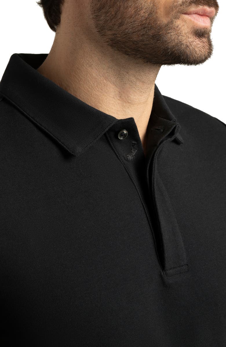 Hypernatural Biscayne Slim Fit Cotton Blend Piqué Golf Polo, Alternate, color, Black Beauty