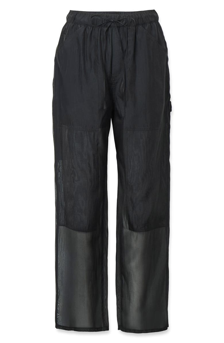 rag & bone Atlas Organza Utility Pants, Alternate, color, Black