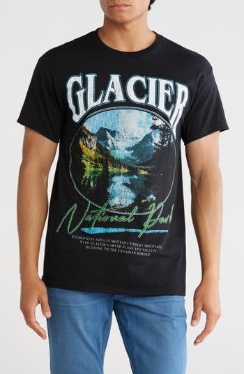 Alpha Collective Glacier National Park Cotton Graphic T-shirt