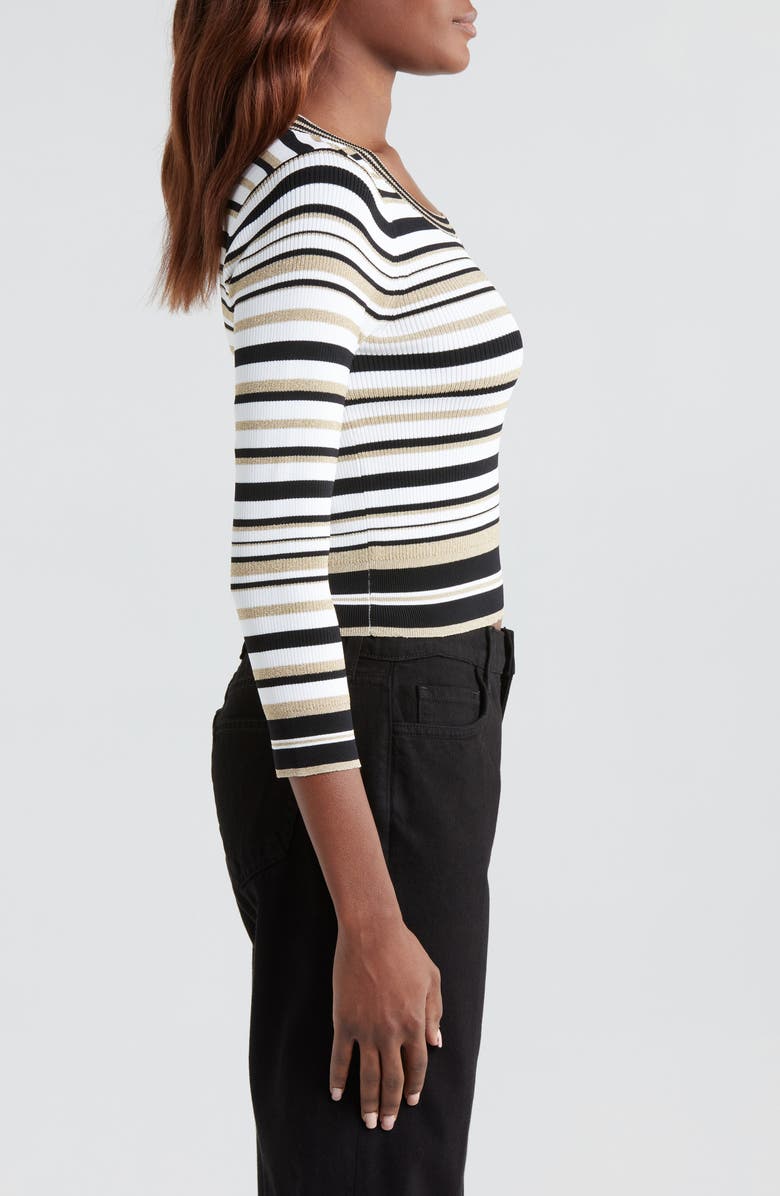 L'AGENCE Yukio Stripe Crewneck Top, Alternate, color, 