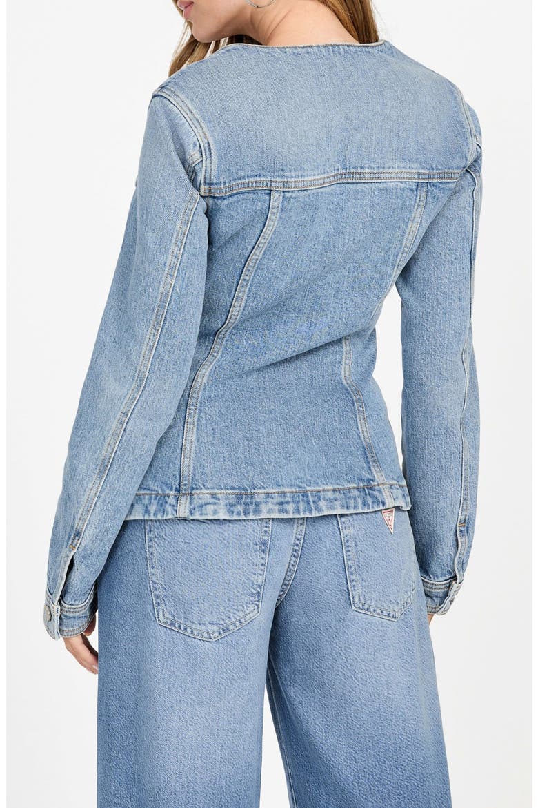 Camille Denim Blazer, Alternate, color, BLUE