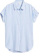 beachlunchlounge Kenzie Stripe Short Sleeve Button-Up Shirt