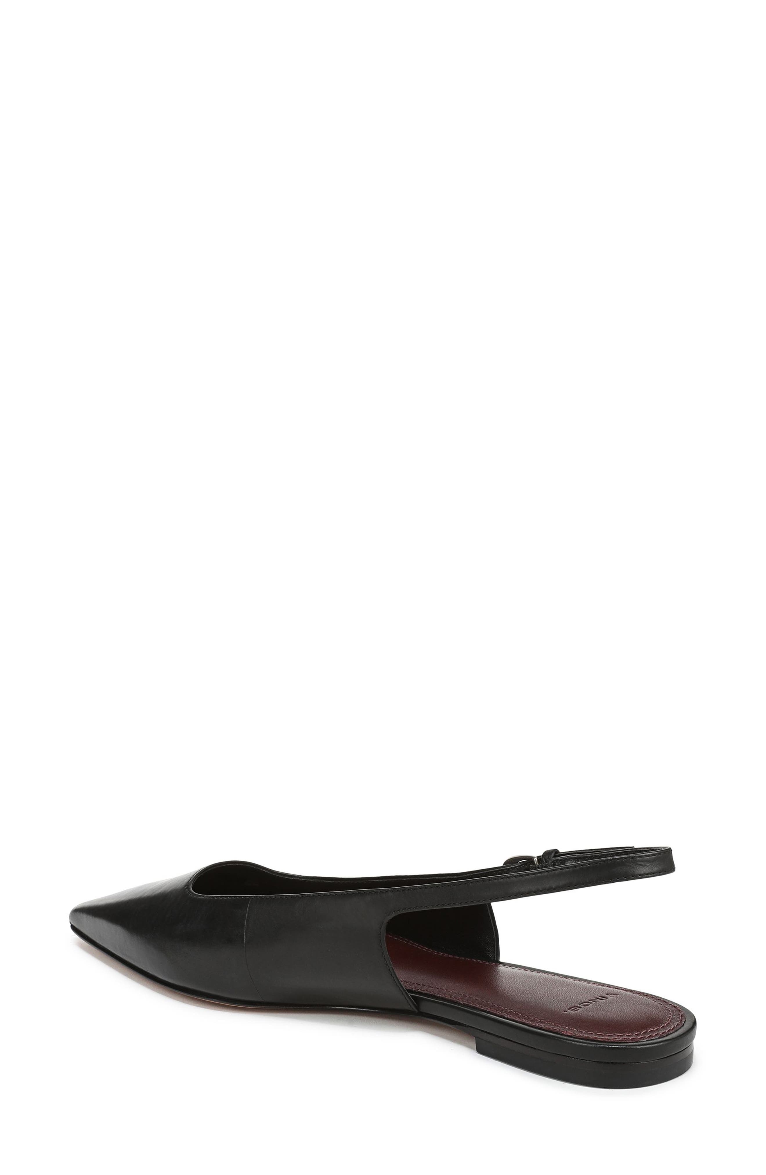 Vince Gracy Pointed Toe Slingback Flat, Alternate, color, Black