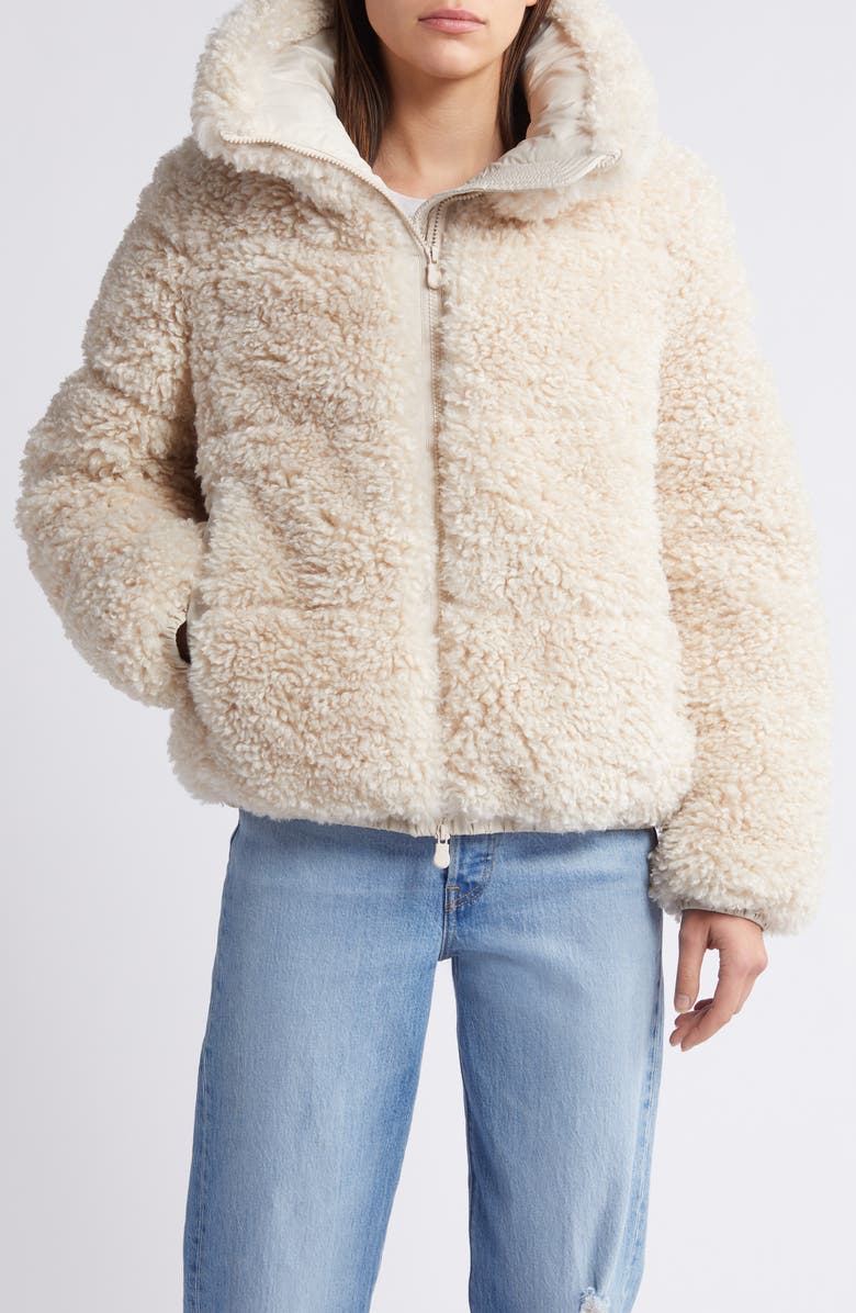 Save The Duck Kennie Insulated Faux Shearling Jacket, Main, color,