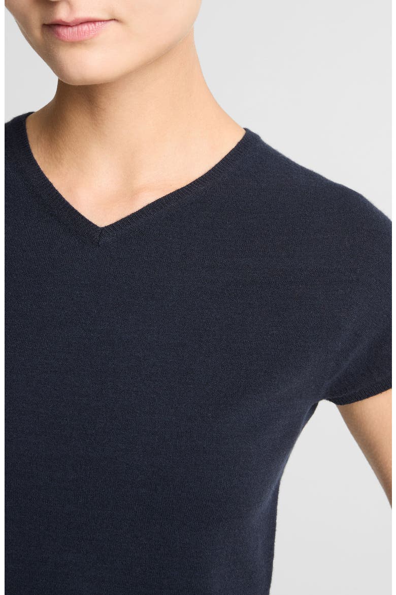 Short Sleeve Wool Blend Sweater, Alternate, color, ECLIPSE
