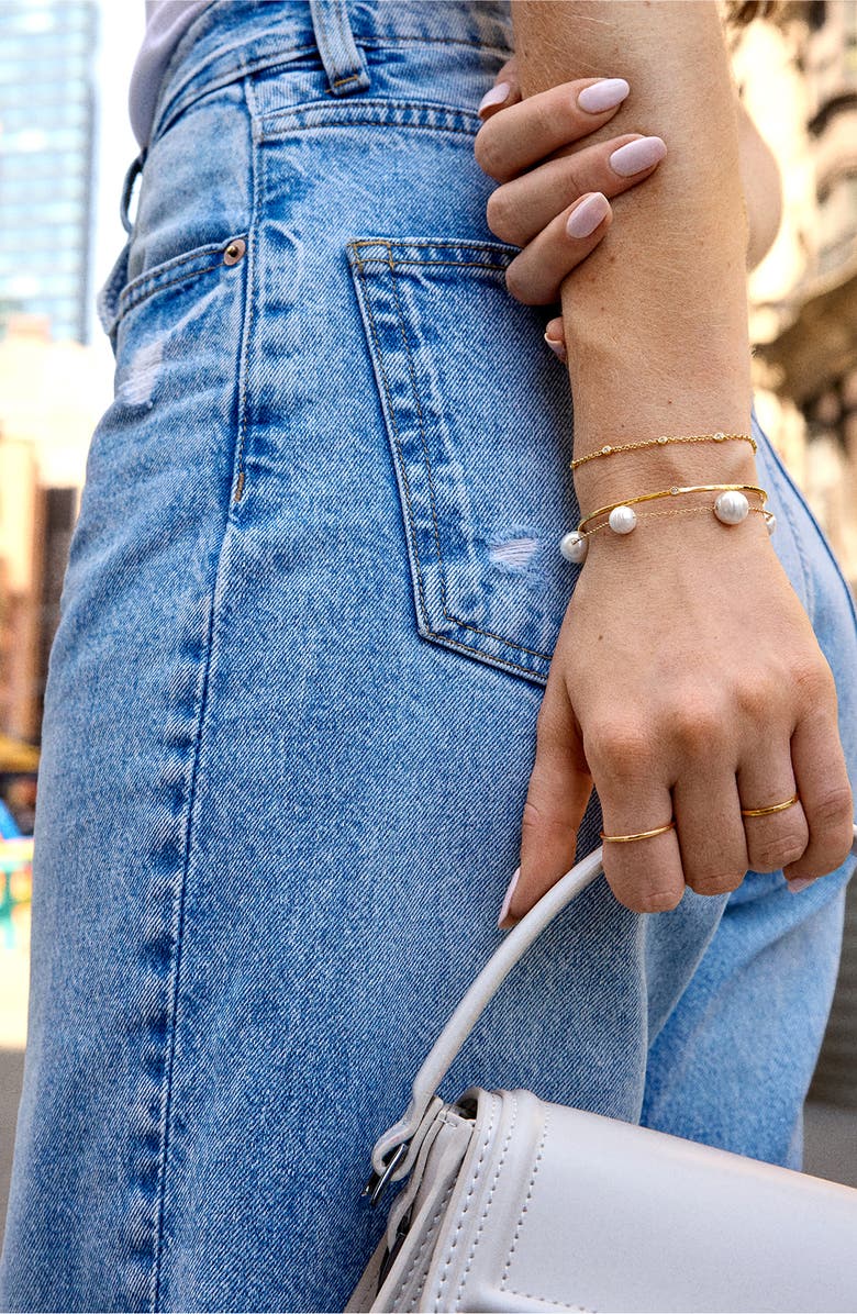 BaubleBar Madeline Faux Pearl Bracelet, Alternate, color, Pearl