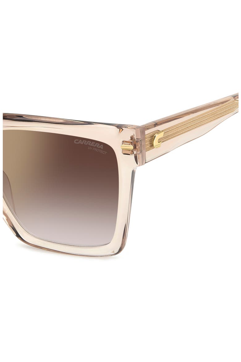 56mm Gradient Square Sunglasses, Alternate, color, NUDE/ BROWN