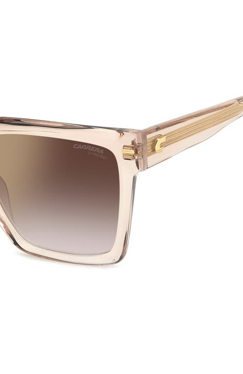 Carrera Eyewear 56mm Gradient Square Sunglasses In Nude/brown