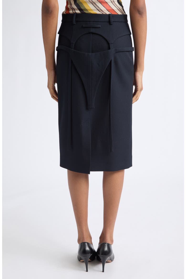 The Suspender Tailored Wool Pencil Skirt, Alternate, color, DARK NAVY