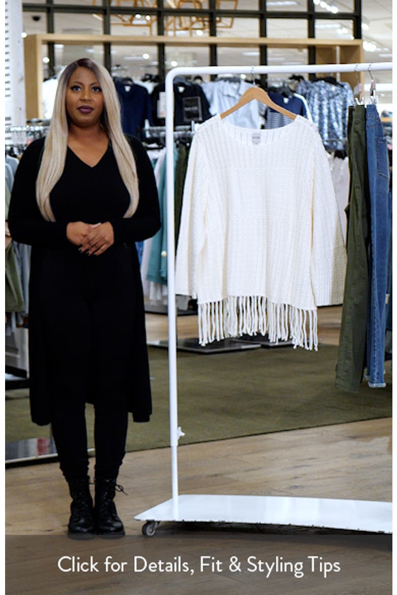 Beach Walk Open Stitch Fringe Sweater video