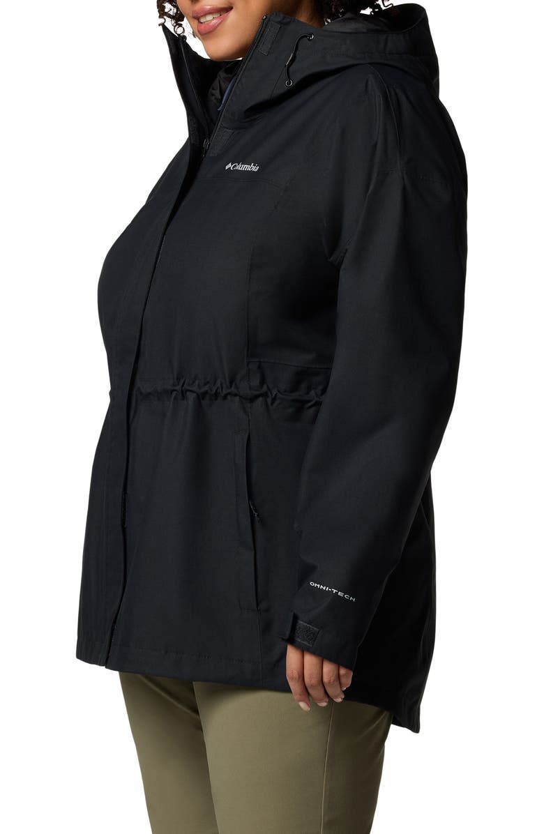 Columbia Hikebound II Long Waterproof Jacket, Alternate, color, Black