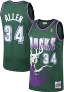 Mitchell & Ness Men's Mitchell & Ness Ray Allen Kelly Green Milwaukee Bucks 1996/97 Hardwood Classics Swingman Jersey