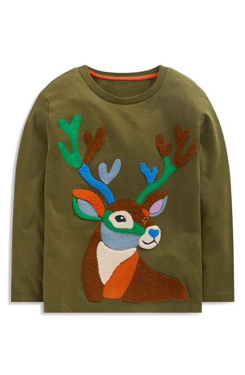 Kids' 3D Novelty Long Sleeve Cotton T-Shirt (Toddler & Little Kid)