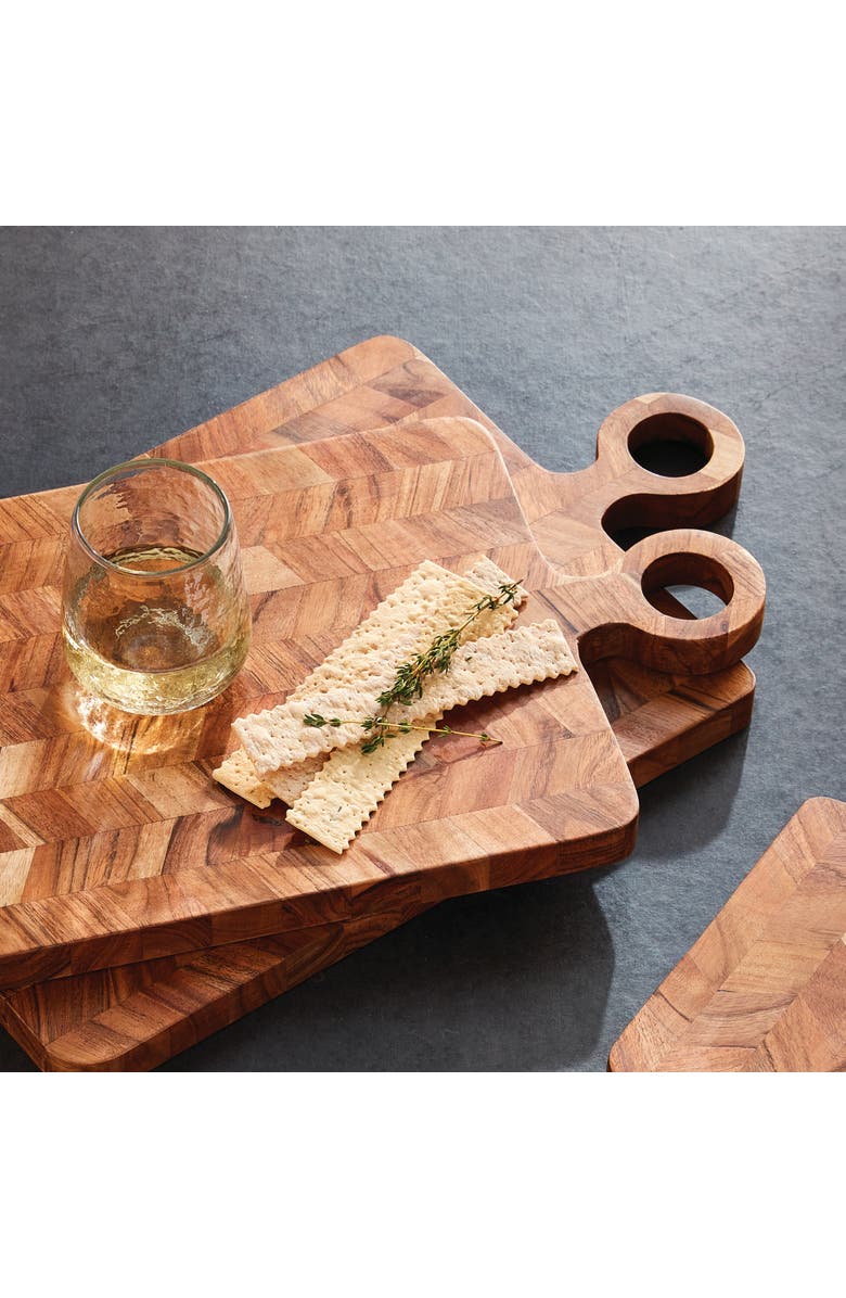 Napa Home & Garden Renata Serving Board Platters Set of 2, Alternate, color, Brown