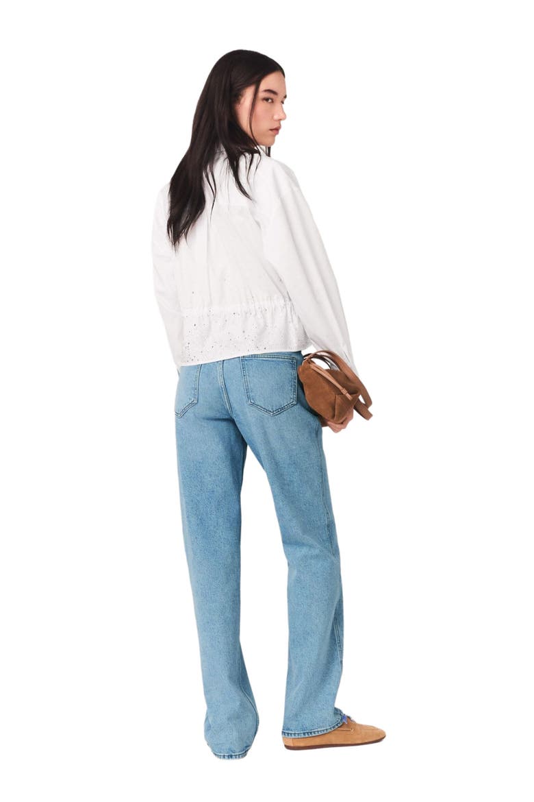 Straight jeans with chains, Alternate, color, Blue