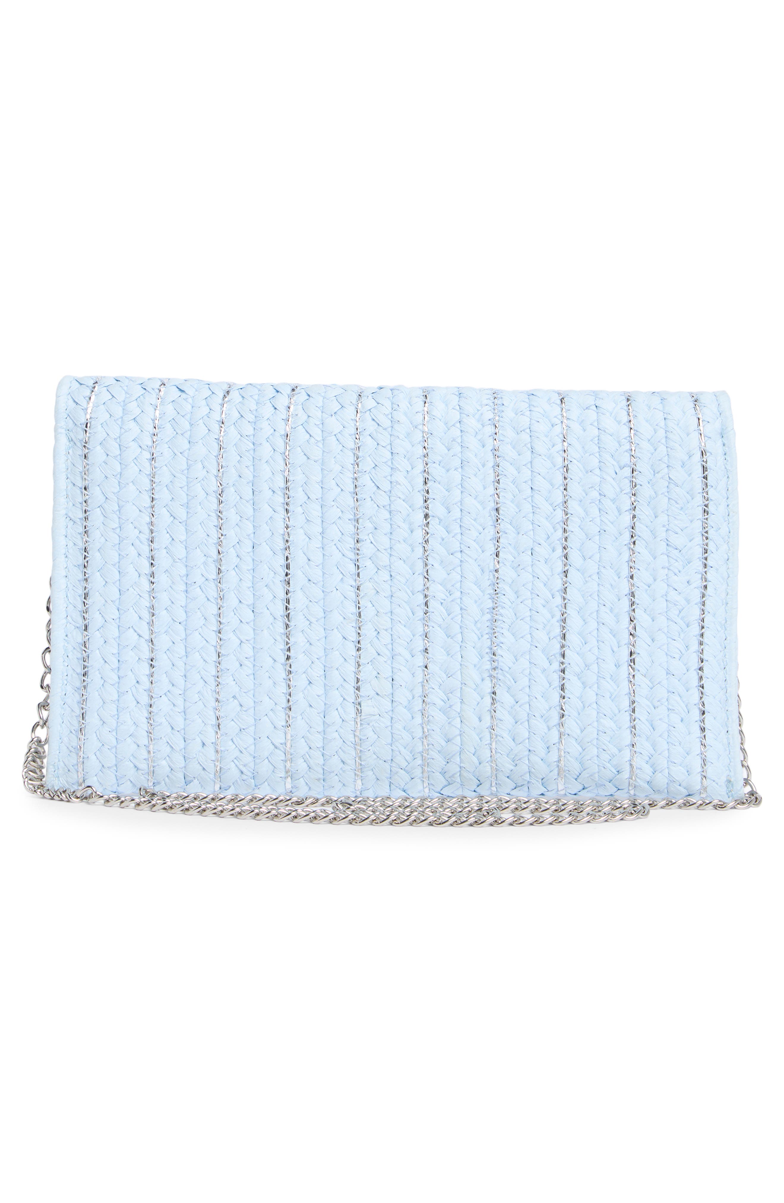 Collection XIIX Straw Clutch, Alternate, color, Light Blue
