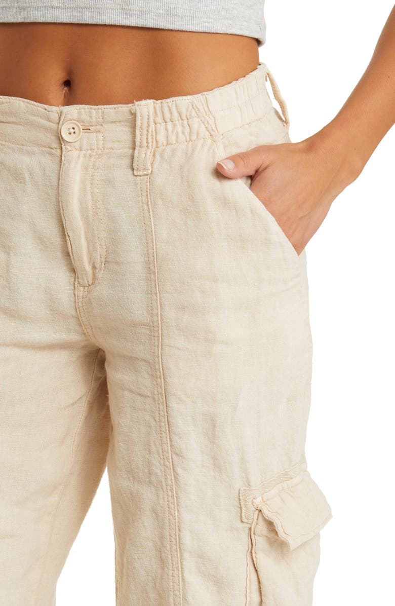 BDG Urban Outfitters Y2K Linen Cargo Pants, Alternate, color,