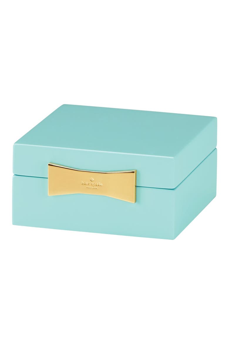 'garden drive' square jewelry box, Main, color, TURQUOISE