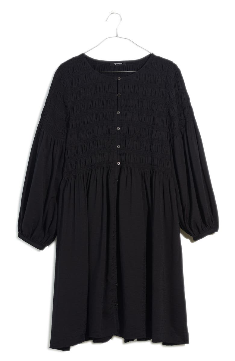 Madewell Twill Button Front Minidress, Main, color, 