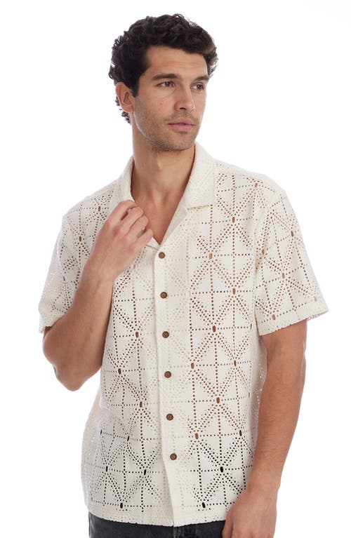 Px Openwork Camp Shirt In White