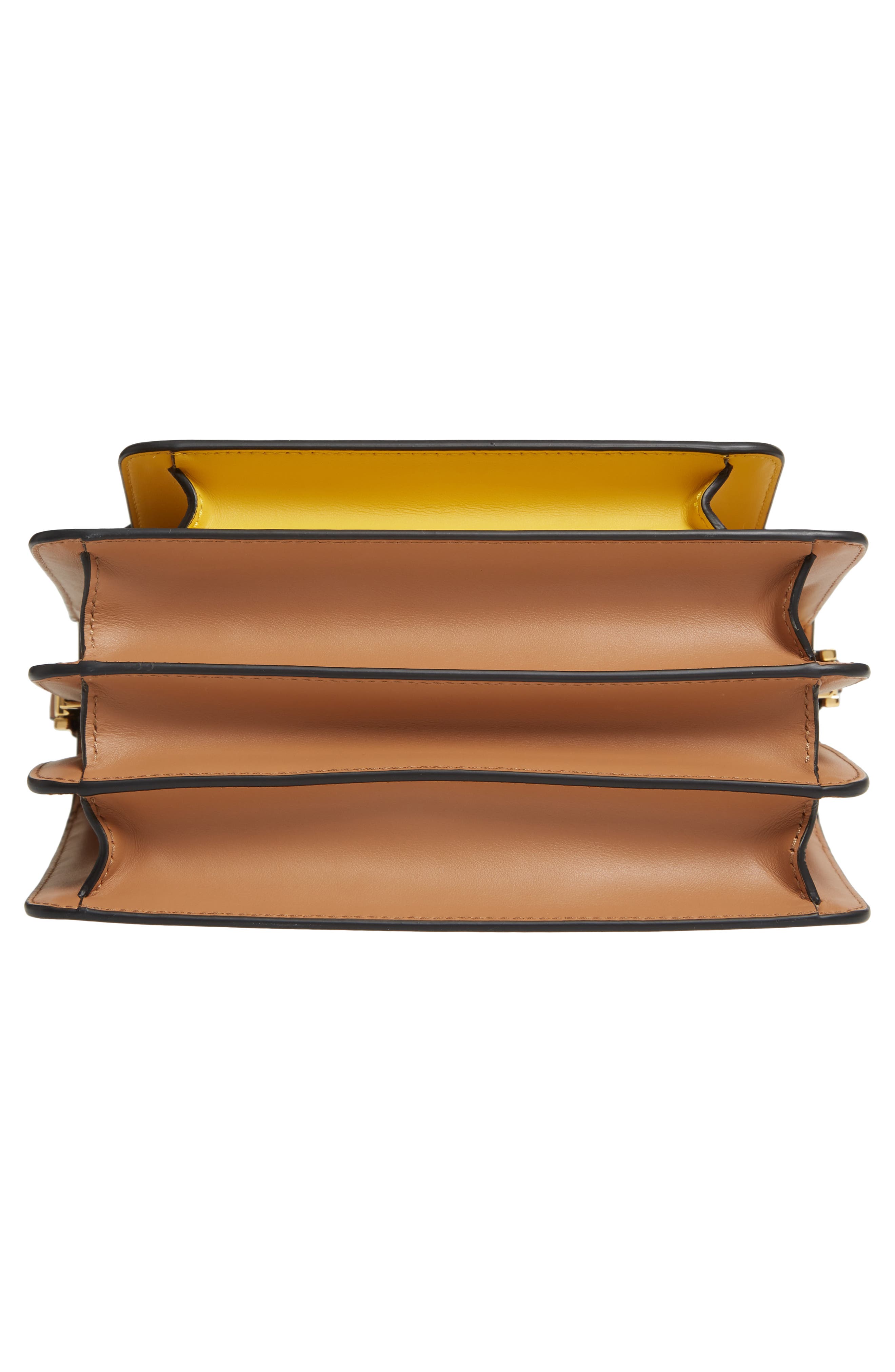 Marni Trunk Colorblock Leather Shoulder Bag, Alternate, color, 