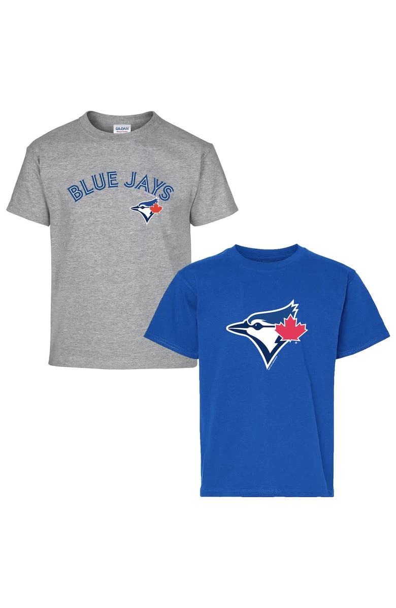 SOFT AS A GRAPE Youth Soft as a Grape  Royal/Gray Toronto Blue Jays Two-Pack T-Shirt Set, Alternate, color, 