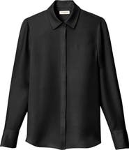Lafayette 148 New York Scottie Silk Button-Up Blouse
