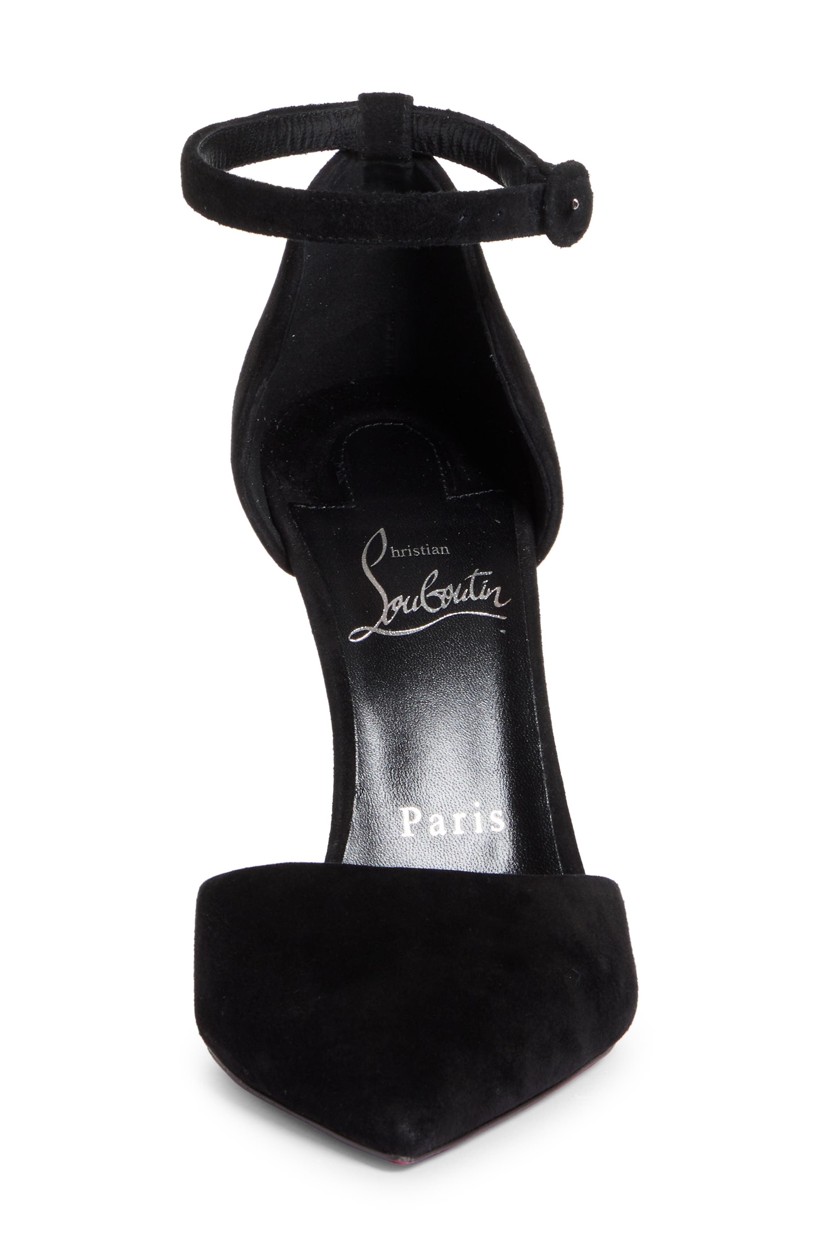 Astrida Bride Pointed Toe Pump, Alternate, color, B439 BLACK/ LIN BLACK