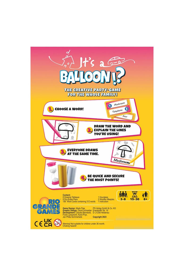 It'S A Balloon Word Guessing Drawing Game For Parties And Families, Ages 8+, Alternate, color, Multicolored