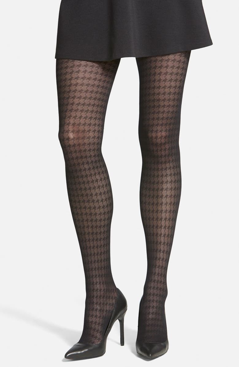 Vince Camuto Houndstooth Tights, Main, color, 