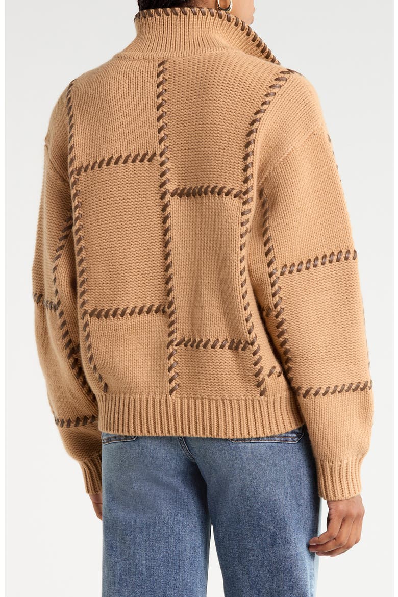 The Leather Stitch Sweater, Alternate, color, CAMEL