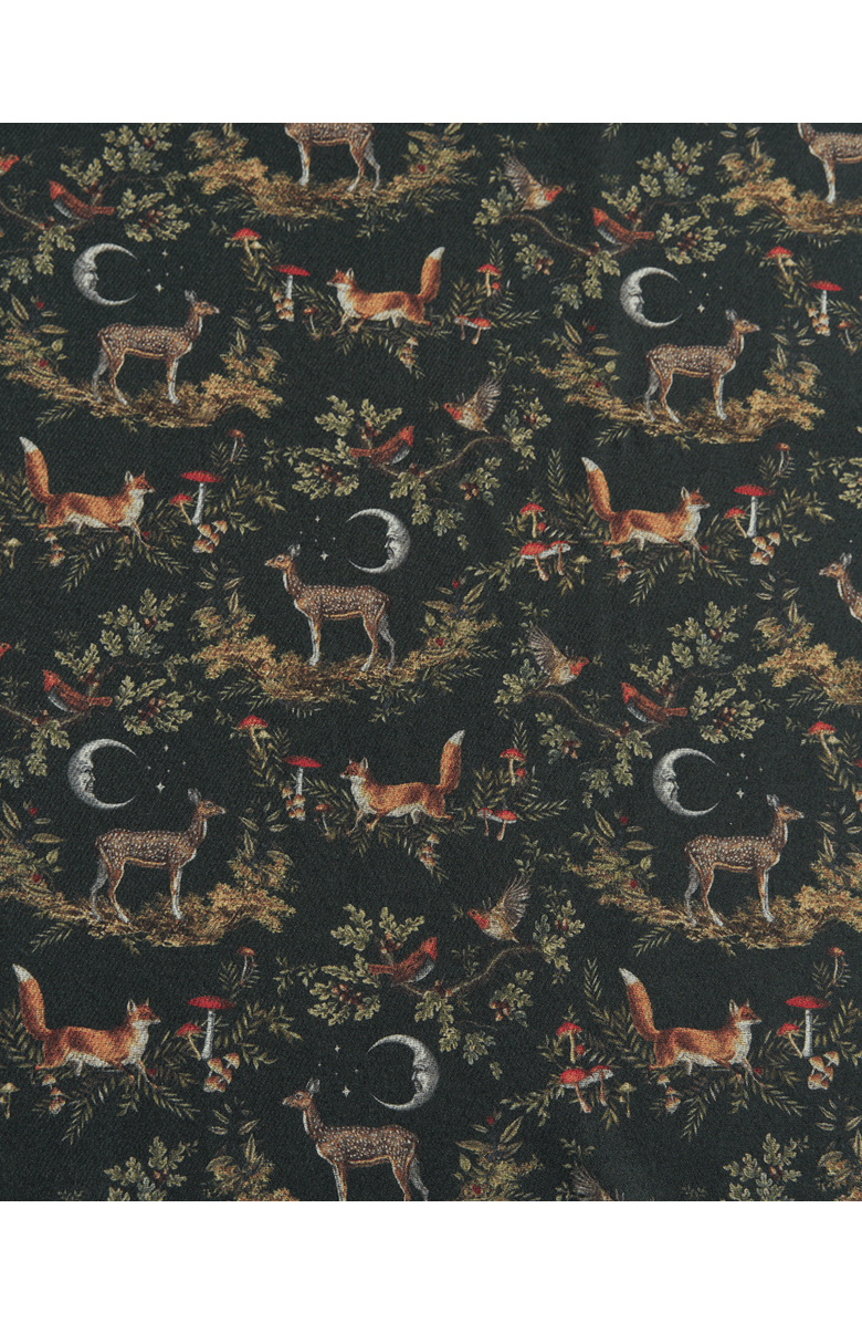 Fable England Into the Woods Green Tassel Scarf, Alternate, color, Woodland Green