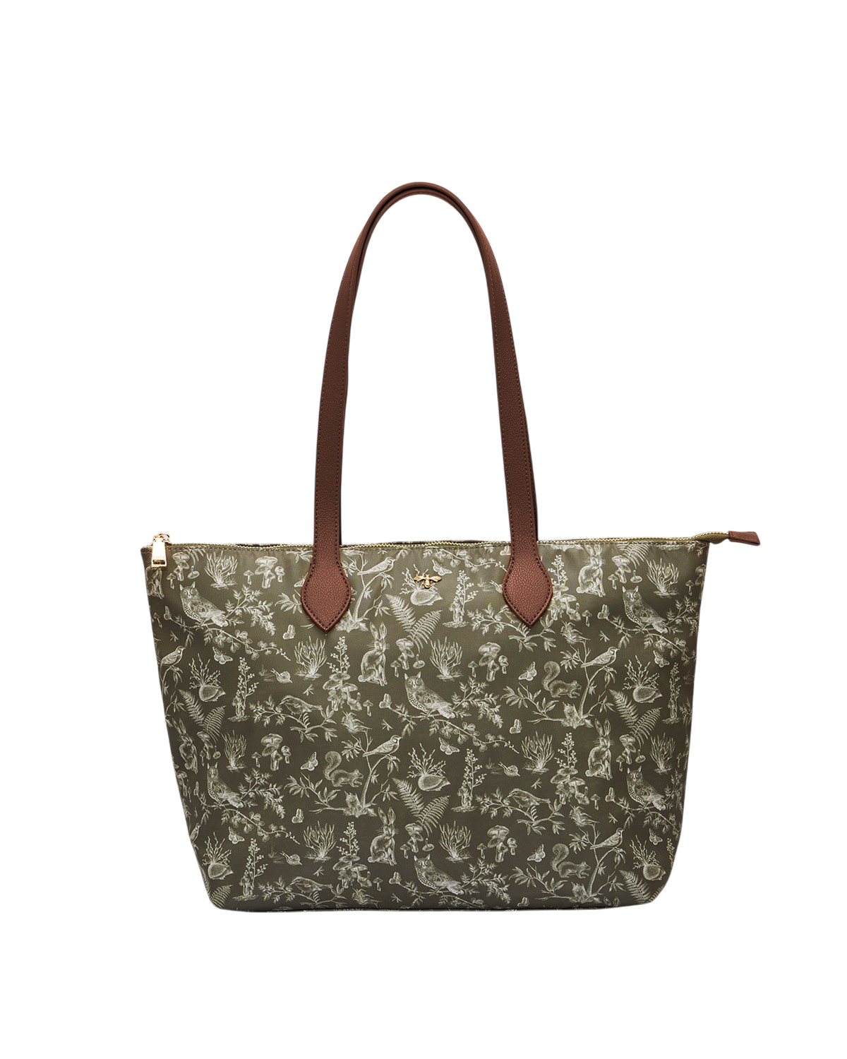Edith Orla Scene Print Tote Purse, Main, color, Khaki