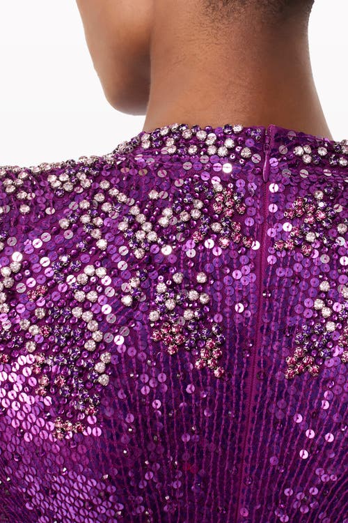 Jenny Packham Zinnia Embellished Gown In Purple