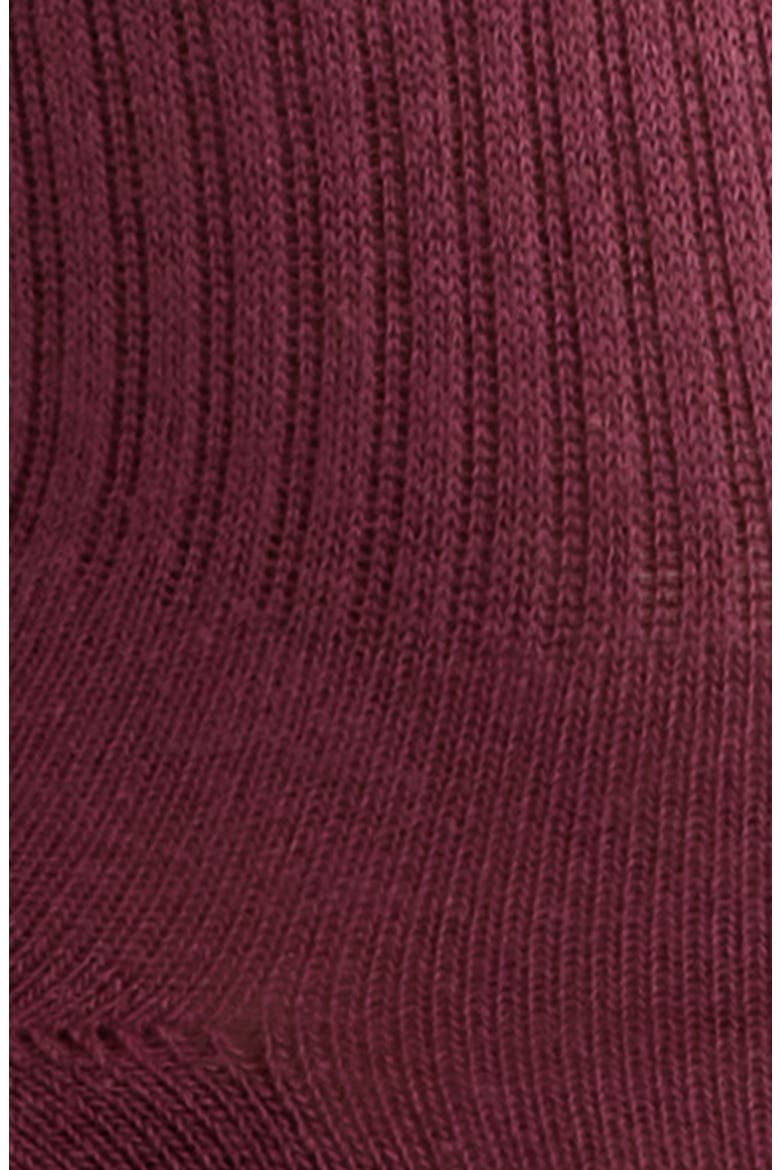 Everyday 3-Pack Demi Crew Socks, Alternate, color, BURGUNDY MULTI