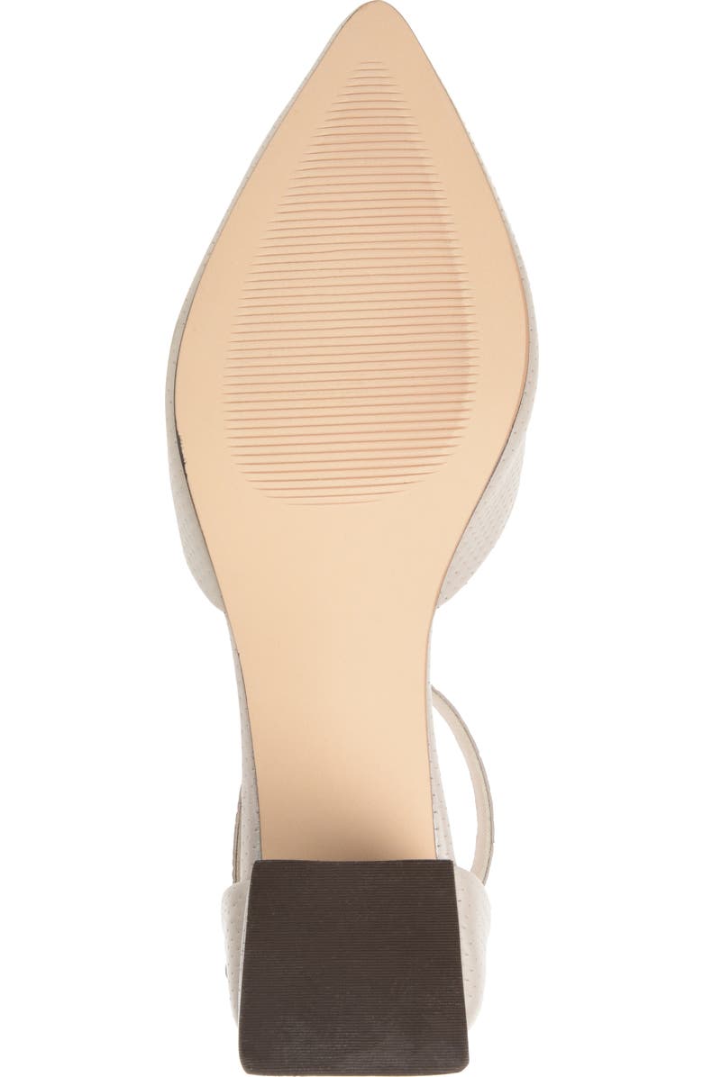 Journee Collection Cameela T-Strap Pointed Toe Pump, Alternate, color, Bone Leather