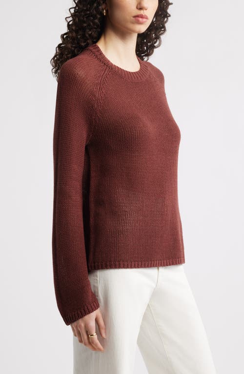 Nordstrom Linen Blend Sweater In Brown Raisin
